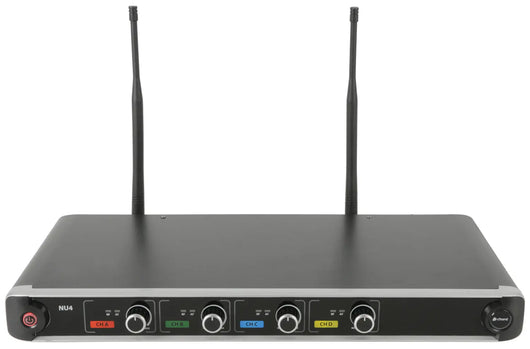 NU4 Quad UHF Wireless Microphone System chord Commercial Audio  VoIP Supplies