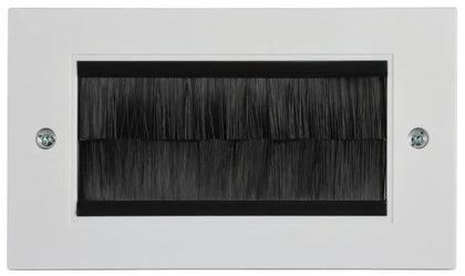 Plastic Brush Wallplates Double Gang AV:Link Commercial Audio  VoIP Supplies