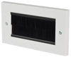 Plastic Brush Wallplates Double Gang AV:Link Commercial Audio  VoIP Supplies