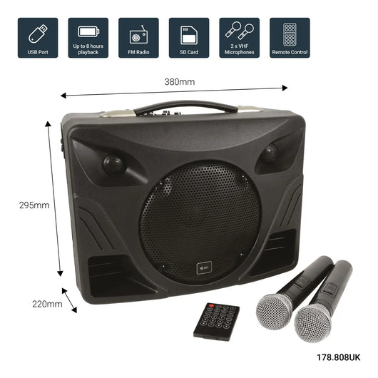 Portable Desktop PA with Bluetooth qtx Commercial Audio  VoIP Supplies