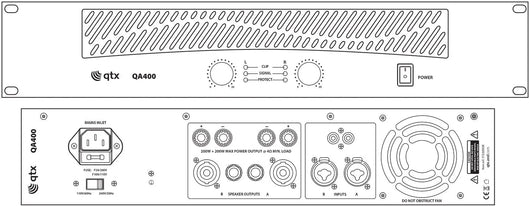 QA Series Power Amplifiers Adastra Commercial Audio  VoIP Supplies