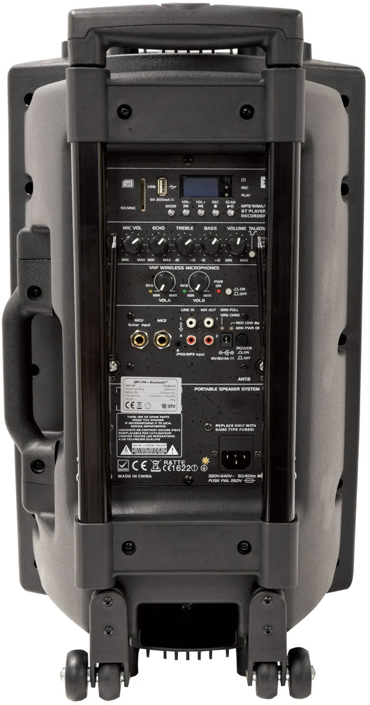 QRPA Portable PA with Bluetooth qtx Commercial Audio  VoIP Supplies