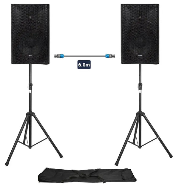 QUEST PA Setup With Stands qtx Commercial Audio  VoIP Supplies