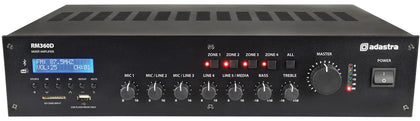 RM-series 100V Mixer-Amplifier with DAB+, BT, USB/SD Adastra Commercial Audio  VoIP Supplies