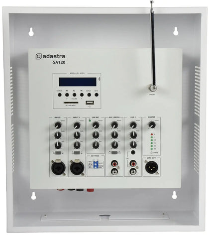 SA-series Secure Wall Amplifier 100V with UHF Mic + Media Player VoIP Supplies   VoIP Supplies