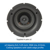 Adastra SL5, 5.25 inch, 35W, 8 Ohm, In-Ceiling Speakers with Sleek Edge Profile - Sold in pairs