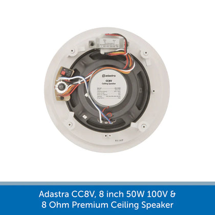 Adastra CC8V 2-Way Commercial In-Ceiling Speaker 100V/8ohm, 8