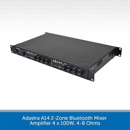 A14 Dual Stereo Mixer-Amplifier 4 x 100W A14
