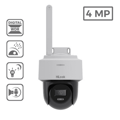 HiLook PTZ-N2C400I-W(W)(2.8mm)(STD)/EU | 4MP WiFi PTZ Camera with Audio(Offer)