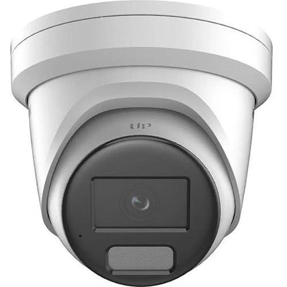 Hikvision DS-2CD2347G2H-LIU(2.8mm)(eF) Pro Series, 4MP Smart Hybrid Light with ColorVu IP Turret Camera with Microphone, 2.8mm Fixed Lens, IP67, White