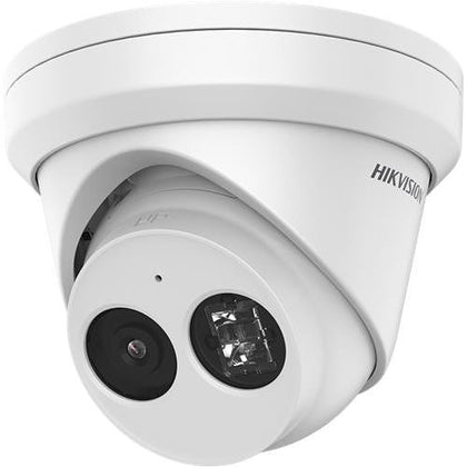 Hikvision DS-2CD2343G2-IU Pro Series AcuSense IP67 4MP IR 30M IP Turret Camera, 2.8mm Fixed Lens, White