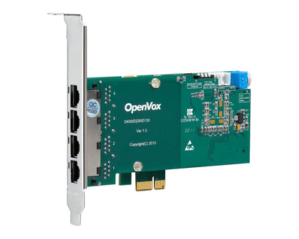 OpenVox DE430E 4 Port PCI Express ISDN PRI Card + EC2128 module