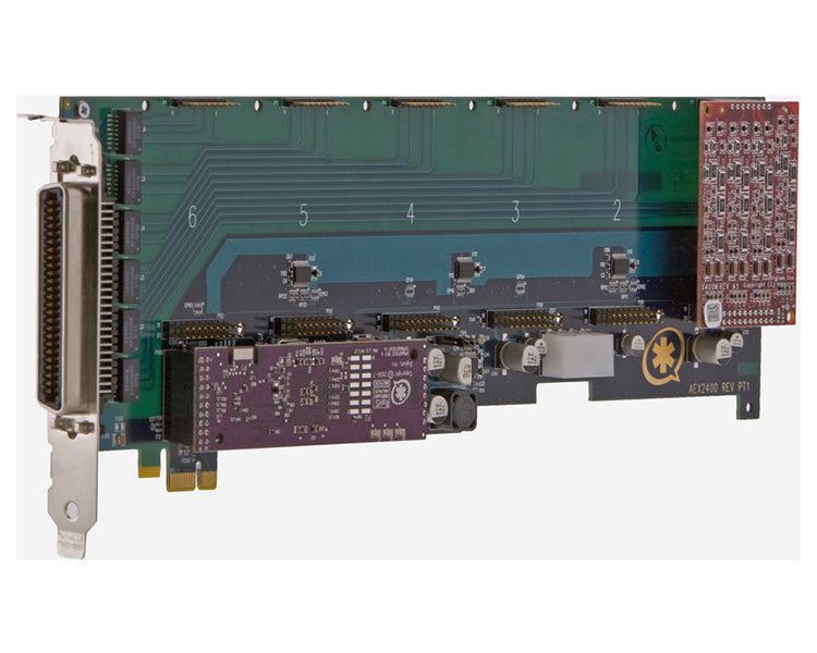 Digium 1AEX2406EF 24 port modular analog PCI-Express x1 card with 24 Trunk interfaces and HW Echo Can