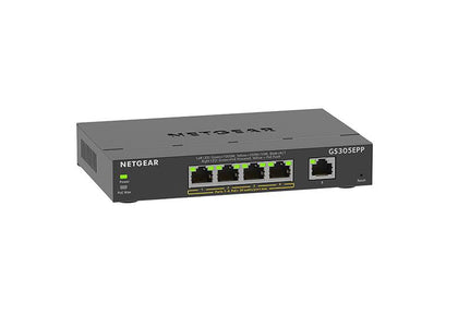 Netgear GS305EPP 5-Port Gigabit Ethernet High-Power PoE+ Smart Managed Plus Switch