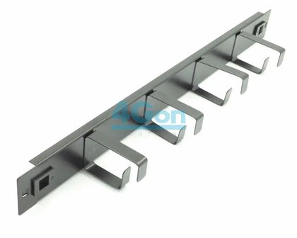 All-Rack 1U 4 Ring Tool Less Cable Management Bar (MANBAR1U4RTL) voipsupplies   VoIP Supplies