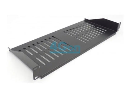 Allrack 1U Vented Shelf Black voipsupplies   VoIP Supplies