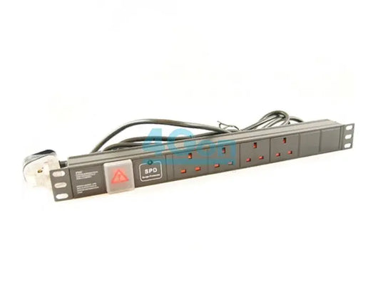 Allrack 4 Way UK Vertical PDU With UK Lead (PDU4V) voipsupplies   VoIP Supplies