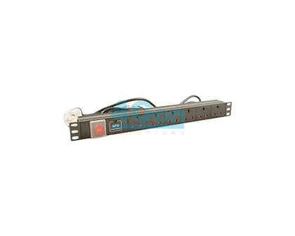 Allrack 6 Way UK Horizontal PDU With UK Lead (PDU6HSUR) voipsupplies   VoIP Supplies