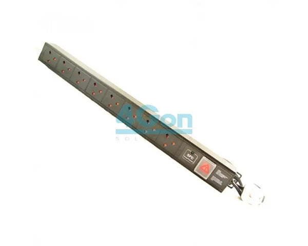 Allrack 8 Way UK Vertical PDU With UK Lead (PDU8VSUR) voipsupplies   VoIP Supplies