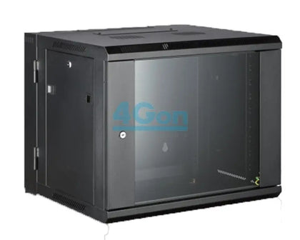 Allrack 9U 550mm Deep Two Part/Hinged Wall Mount Cabinet (CAB9WB2P550BLK) voipsupplies   VoIP Supplies