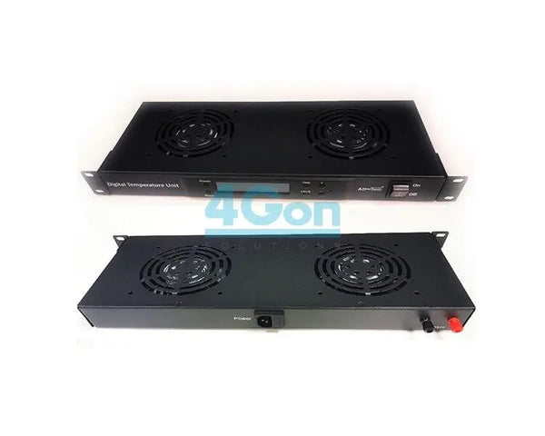 Allrack Thermostatic Digital 4 Way Rack Mount Fan Tray (FANRK4T) voipsupplies   VoIP Supplies