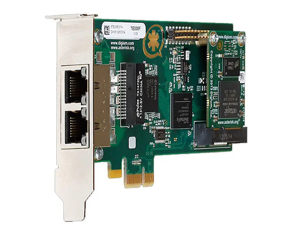 Digium Dual Span Digital T1/E1/J1/PRI PCI-Express x1 Card (1TE235F) voipsupplies   VoIP Supplies