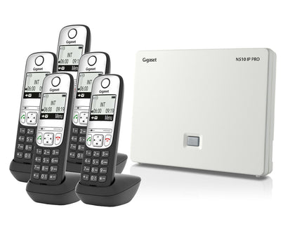 Gigaset N510IP Base Station and Gigaset A690HX DECT Phone Bundle - Five Handsets