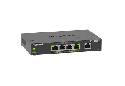 Netgear GS305EPP 5-Port Gigabit Ethernet High-Power PoE+ Smart Managed Plus Switch Netgear   VoIP Supplies