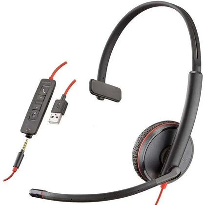 Poly 3200 Series Blackwire C3215 On-Ear Wired Headset voipsupplies   VoIP Supplies