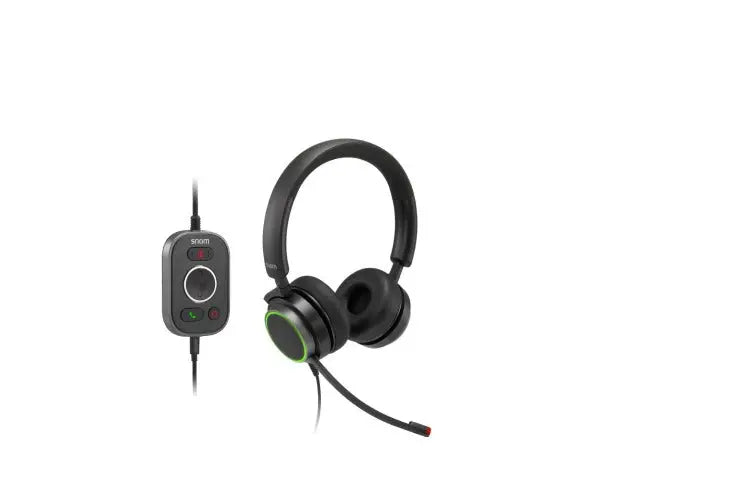 Snom A330D Dual Headset Wired Head-band Office/Call center USB Type-A Black Snom Wireless IP Phones  VoIP Supplies