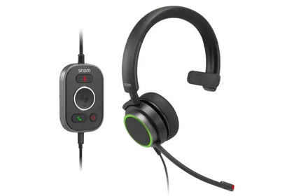Snom A330M Mono Headset Wired Head-band USB Type-A Black Snom Wireless IP Phones  VoIP Supplies