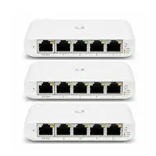 Ubiquiti UniFi USW Flex Mini 5-Port Layer 2 Gigabit Switch 3-Pack - EU Power Supply (USW-Flex-Mini-3) Ubiquiti Switches  VoIP Supplies