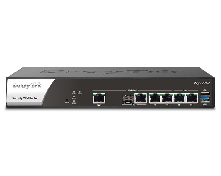 Draytek Vigor 2962 2.5Gb Ethernet Dual-WAN Firewall Router and VPN Connector