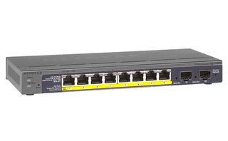 Netgear Prosafe GS110TP 8-Port Gigabit POE Smart Switch with 2 Gigabit Fiber Ports SFP